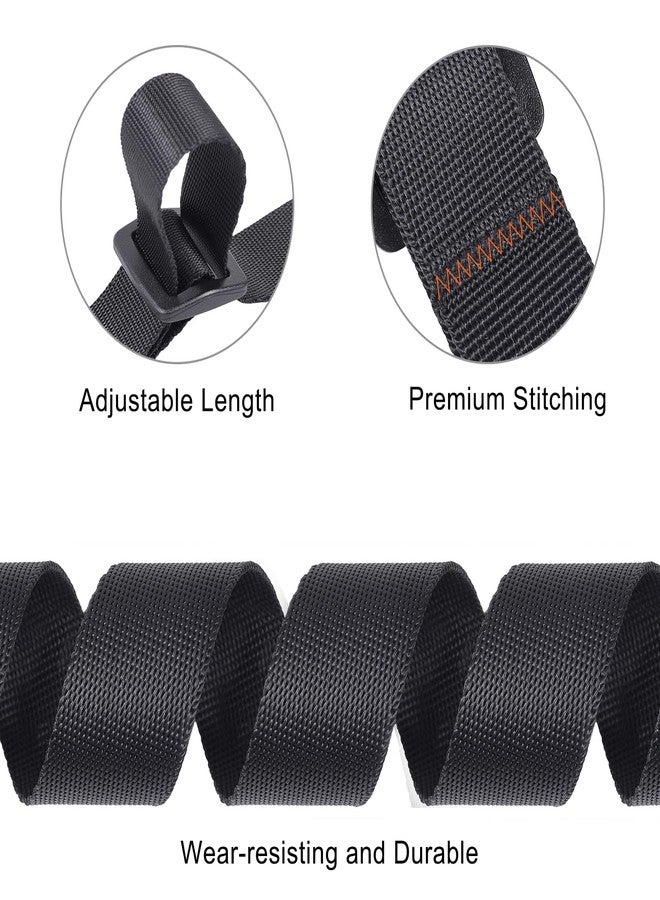 Masterwise Buckle Straps with Clips, Adjustable Nylon Straps with Buckle, Black 4 Pack (4‘x0.75“) - Image 4